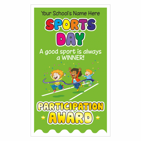 Sports Day Ribbons Rectangular Stickers