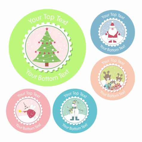Customisable Christmas Stamp Stickers