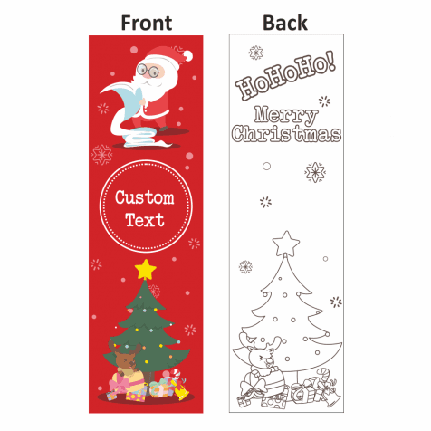 Christmas Colour Me Bookmark Design 2
