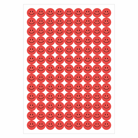 Red Smiley Face Reward Stickers 