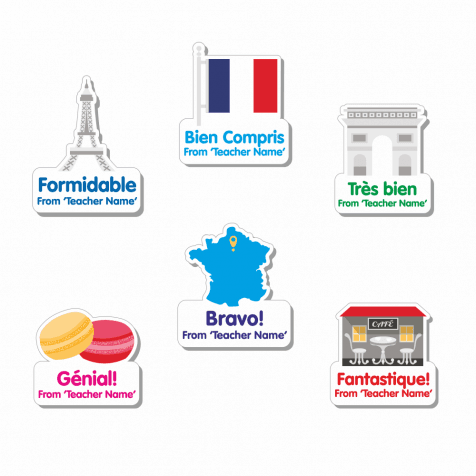 Custom Shape French Stickers