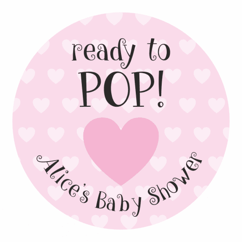 Ready to Pop Pink Heart Stickers