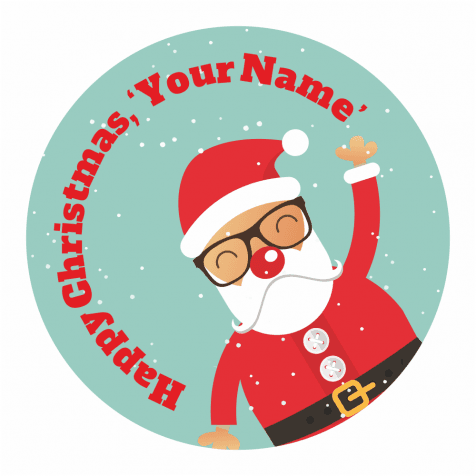 Christmas Stickers - Santa with Glasses