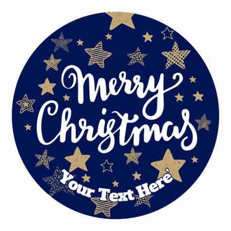 Christmas Stickers - Navy and Gold Stars