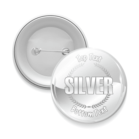 Silver Customisable Button Badge