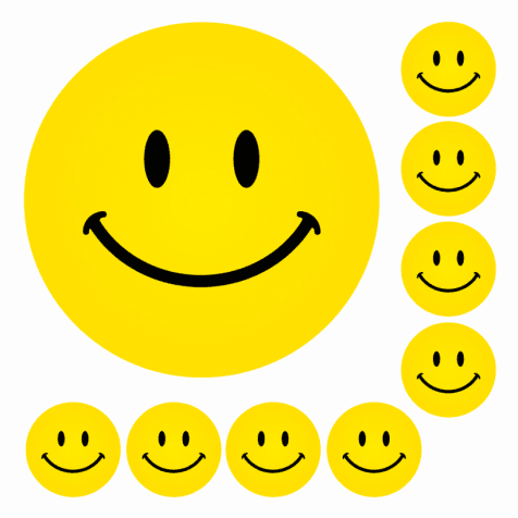 Mini Yellow Smiley Face Stickers