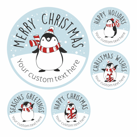 Penguin Christmas Wishes Stickers