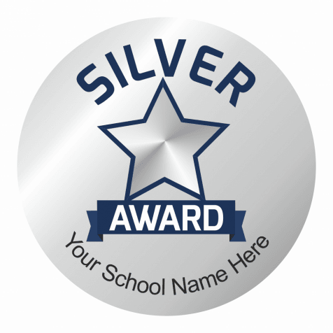 Silver Effect Silver Award Stickers