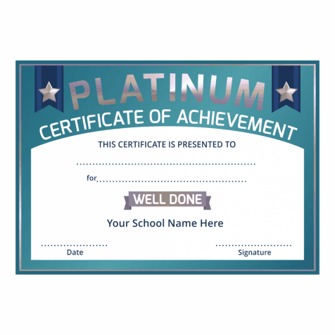 Platinum Certificate of Achievement