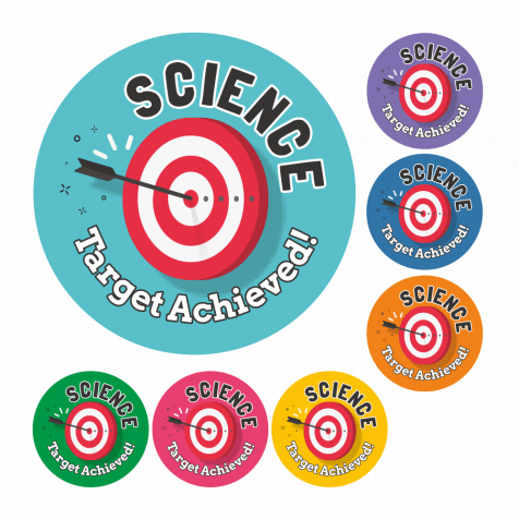 Science Target Achieved Stickers