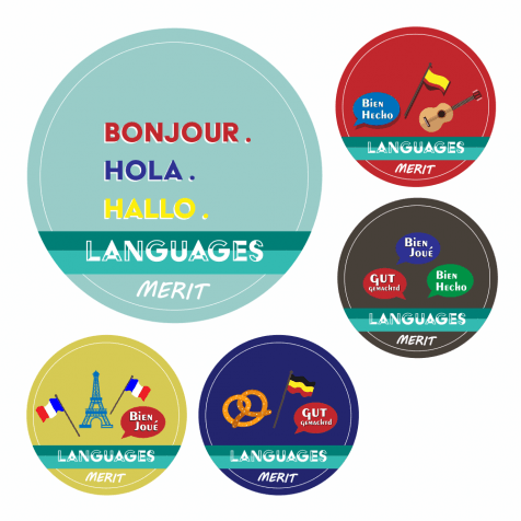 Languages KS1 and KS2 Curriculum Stickers