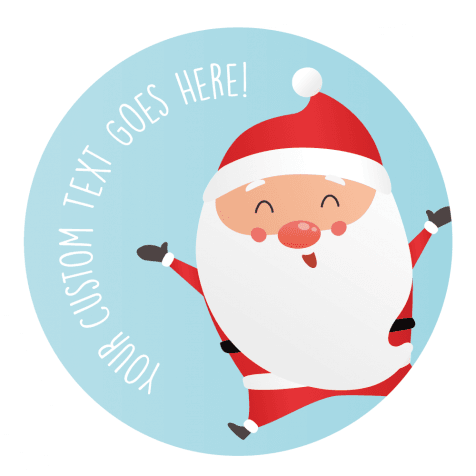 Joyful Santa Christmas Stickers