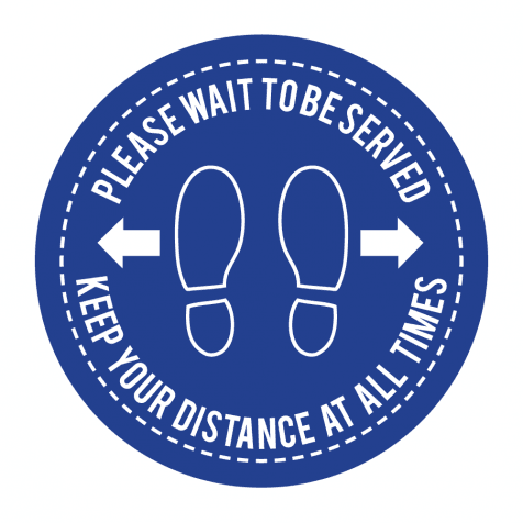 Please Wait to be Served Floor Stickers