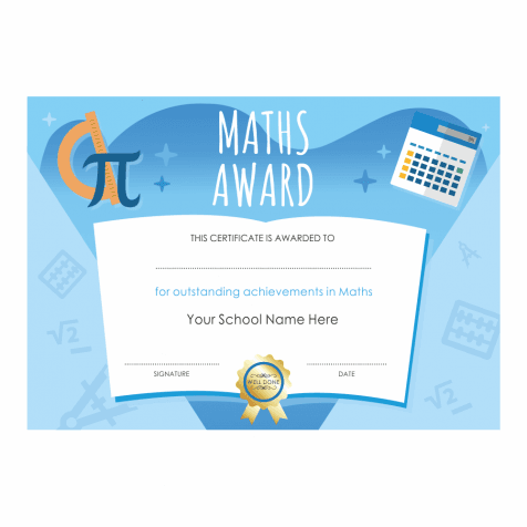 Maths Outstanding Achievement Certificates