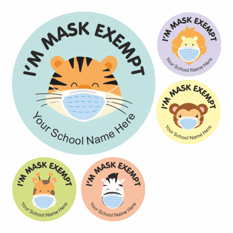 Mask Exempt Animal Stickers