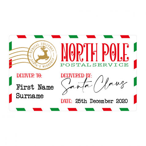 North Pole Postal Service Labels