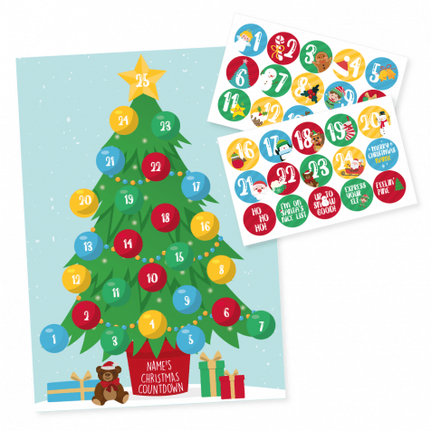 Christmas Tree Sticker Advent Calendar