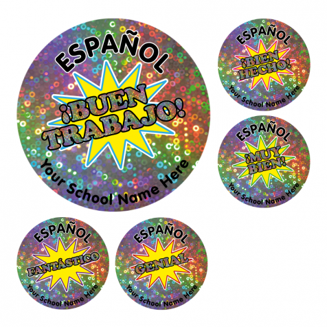 Español Sparkly Stickers