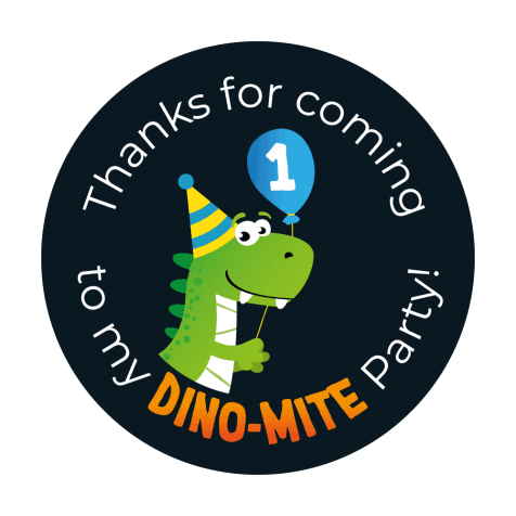 Dino-mite Thank You Party Stickers