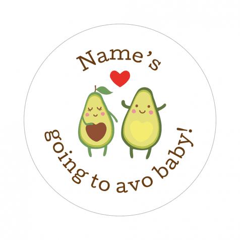 Avocado Baby Shower Stickers