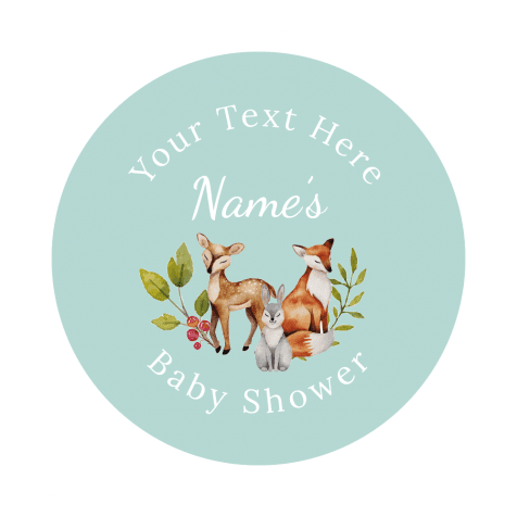 Woodland Baby Shower Stickers