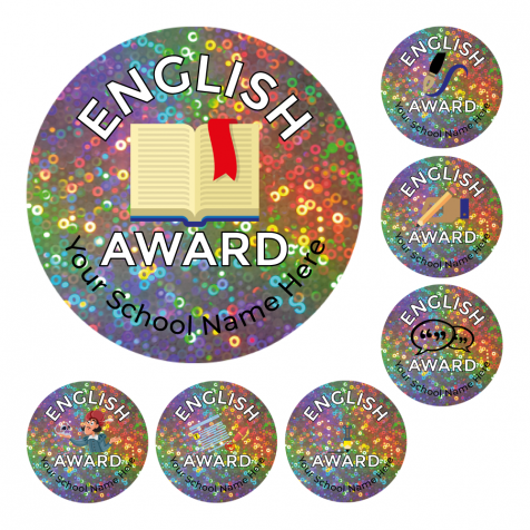 English Holographic Stickers