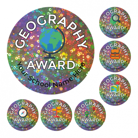 Geography Holographic Stickers