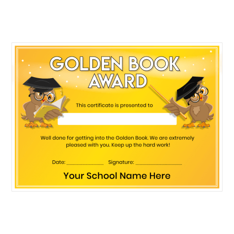 Golden Book Award Certificates