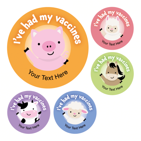 Vaccine Farm Animal Stickers