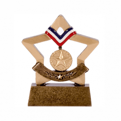 Gold Sports Medal Mini Star Trophy