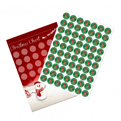 A4 Christmas Reward Chart and Stickers