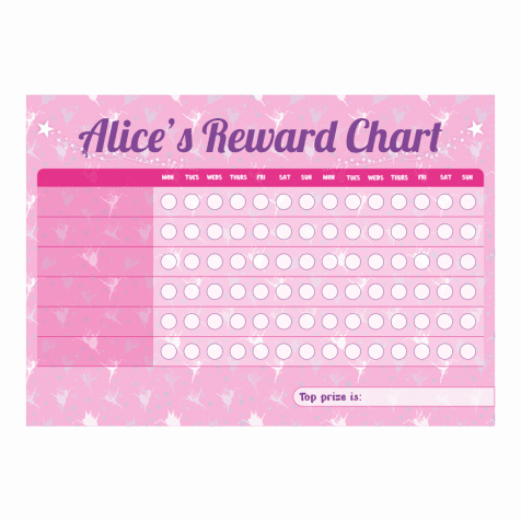 Everyday Reward Chart with Stickers - Pink