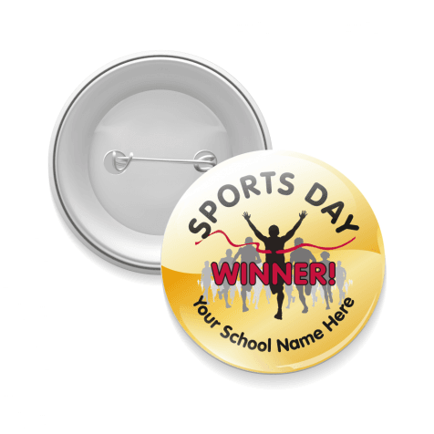 Sports Day Winner - Customised Button Badge 