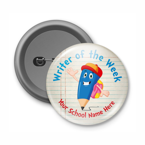 Writer of the Week - Customised Button Badge 
