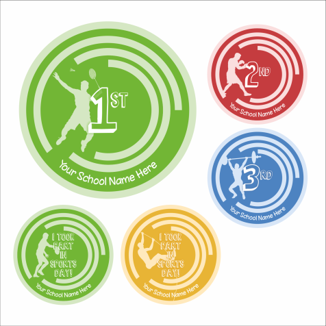 Commonwealth Games Sports Day Themed Stickers