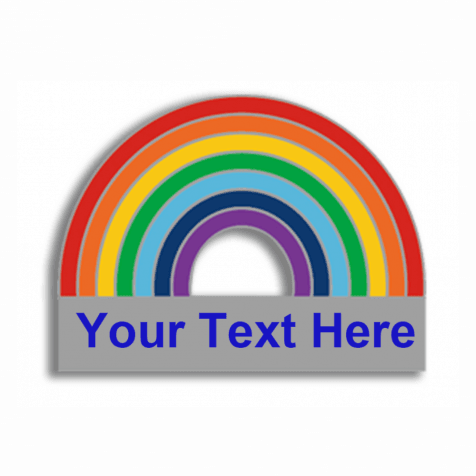 Rainbow Customisable Lapel Badge