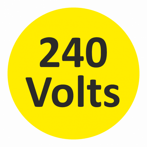240 Volts Stickers