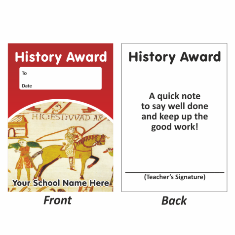 History Mini Award Slip Design 1