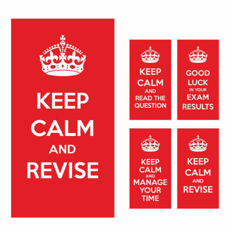 Keep Calm Exam Stickers