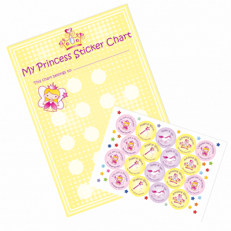 A3 Princess Reward Charts and Stickers