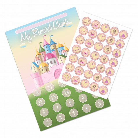 A3 Princess Castle Reward Chart and Stickers