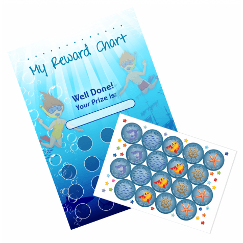 A3 Underwater Reward Chart and Stickers