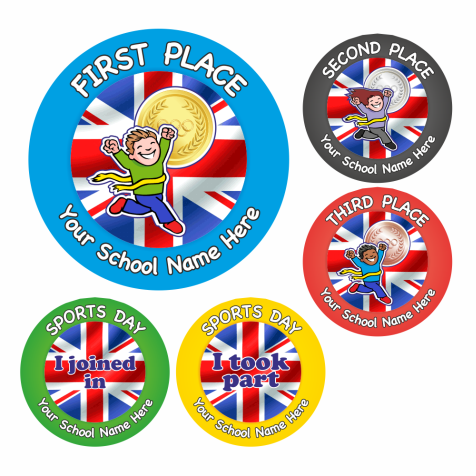 Sports Day GB Themed Stickers Design 1