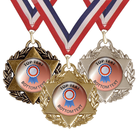 Star - Bronze Rosette Medals and Ribbons