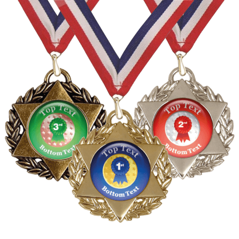 Star - Mixed Rosette Medals and Ribbons