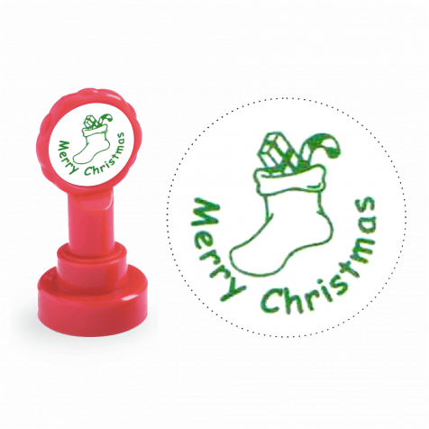 Xclamation Merry Christmas Stocking Stamp