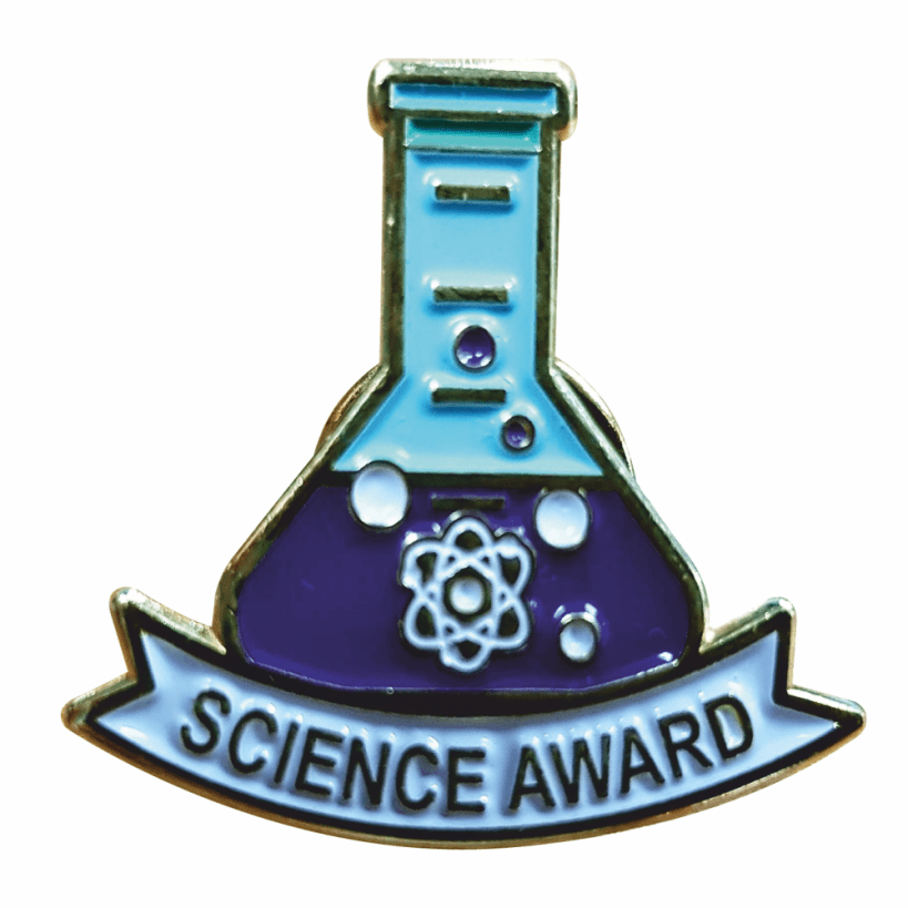 SCIENCE CHILDS PIN BADGE BUTTON SCHOOL AWARD LABORATORY EXPERIMENT BADGES 25mm 