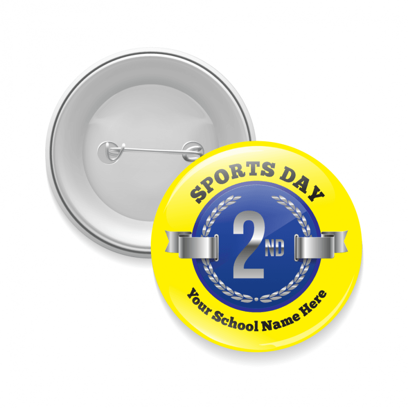 Your Own Logo/Design 38mm Personalised School Sports Day Pin Badge 
